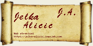 Jelka Aličić vizit kartica